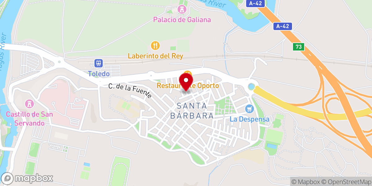 Map showing location of IPUE Toledo - Iglesia Pentecostal Unida en Europa