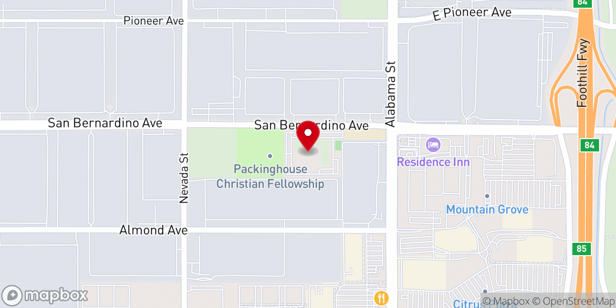 Map showing location of Packinghouse Church