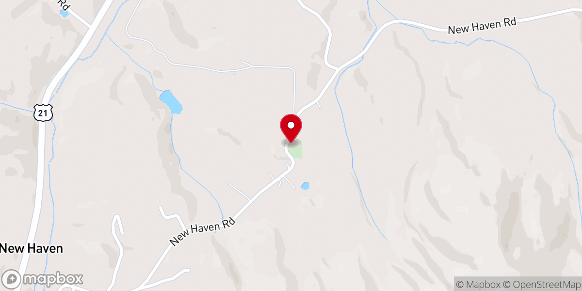 Map showing location of New Haven Church of the Brethren