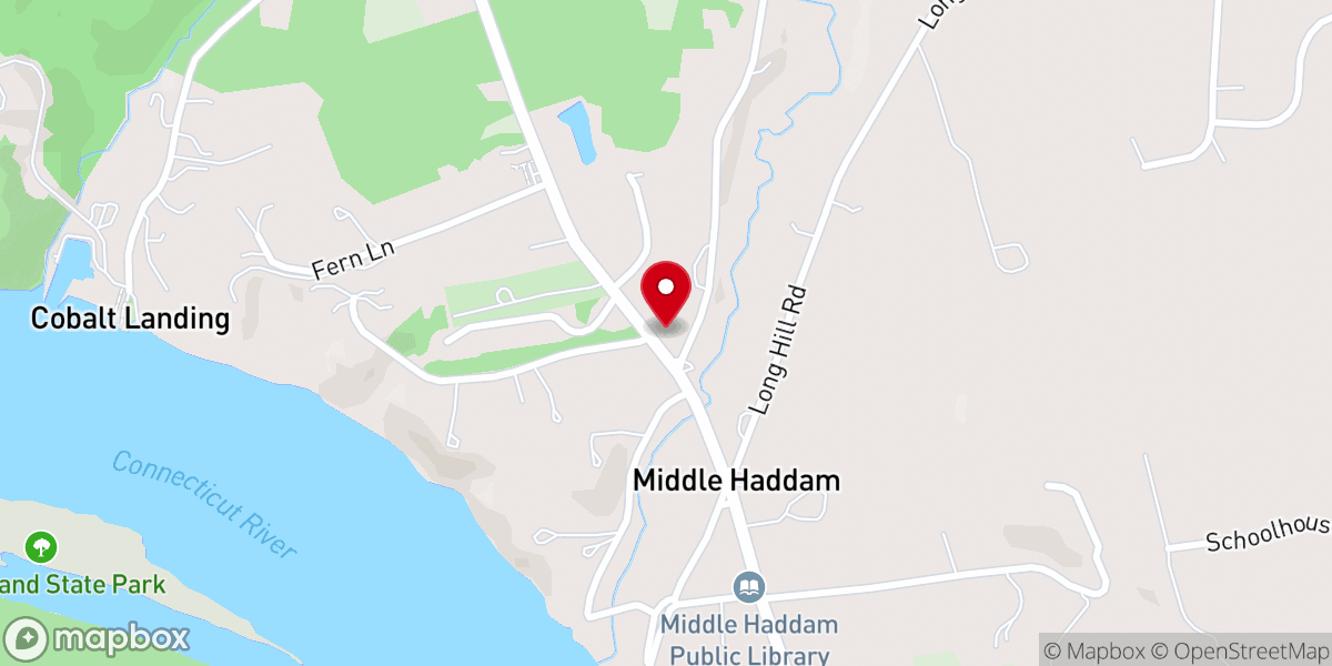 Map showing location of Second Congregational Church of Middle Haddam