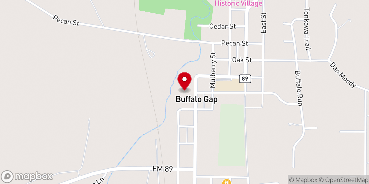 Map showing location of Buffalo Gap Presbyterian Encampment
