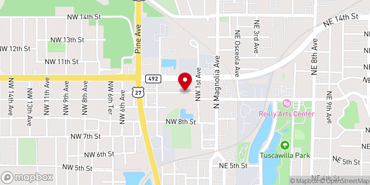 Map showing location of Pentecostal Holiness Church