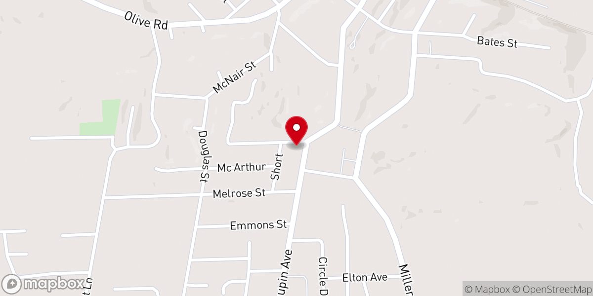 Map showing location of St. Peter's United Church of Christ