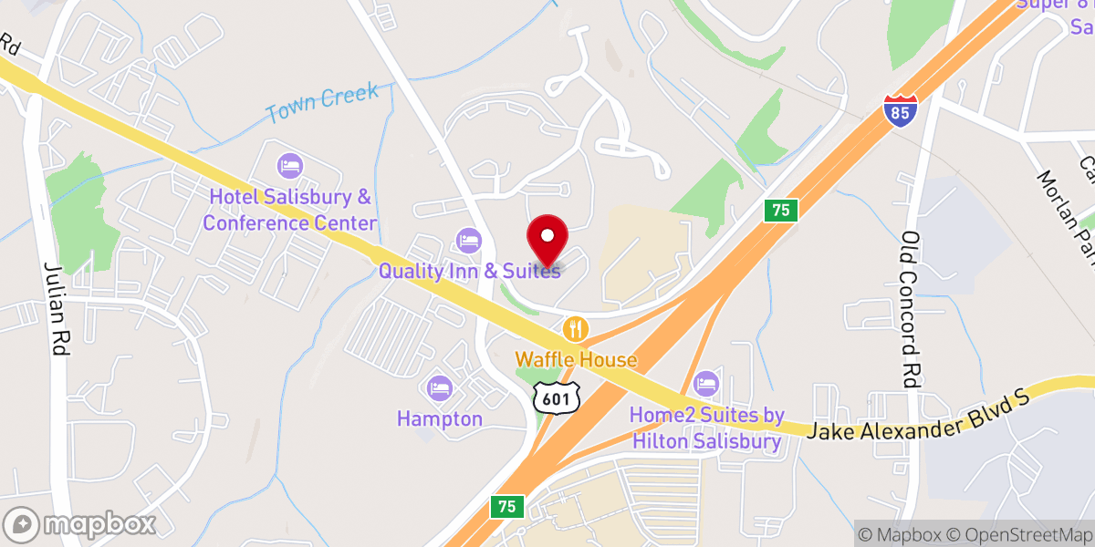 Map showing location of North Carolina Synod-ELCA