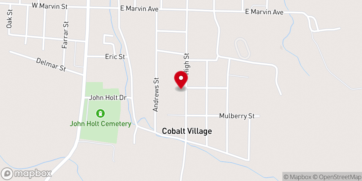 Map showing location of Second Baptist Church