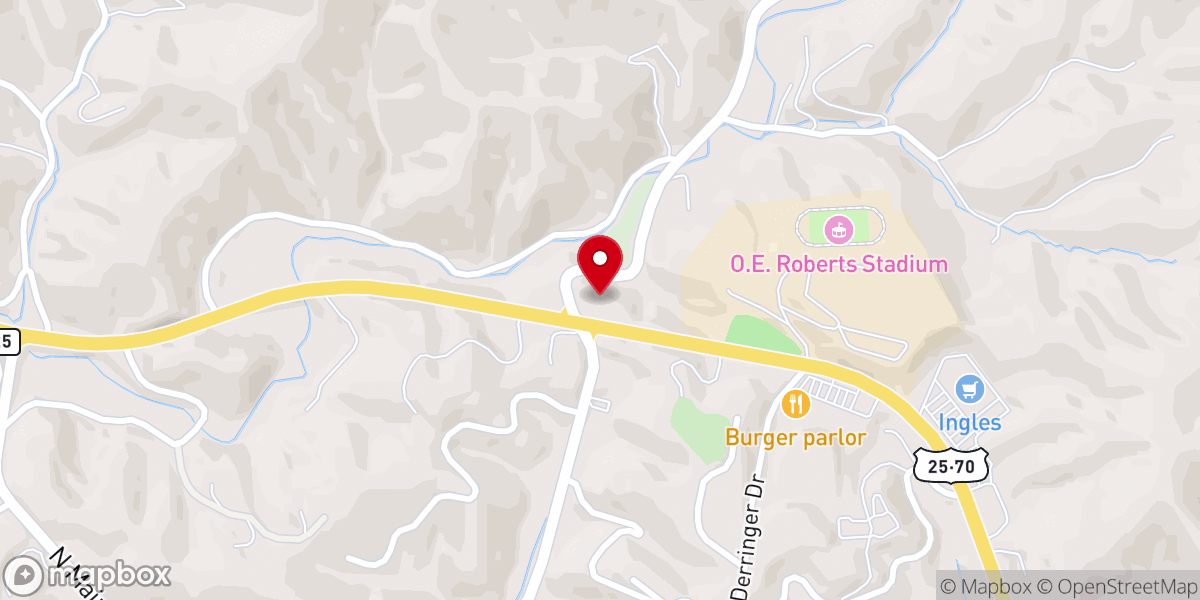 Map showing location of Mountain Grace Baptist Church