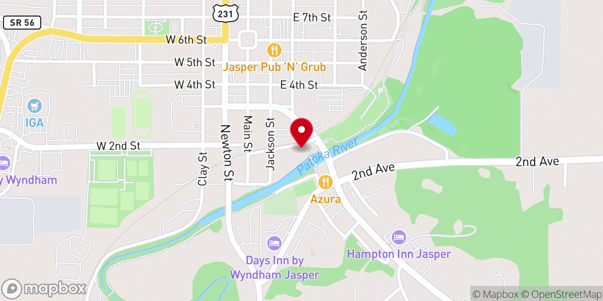 Map showing location of Fairfield by Marriott Inn & Suites Jasper