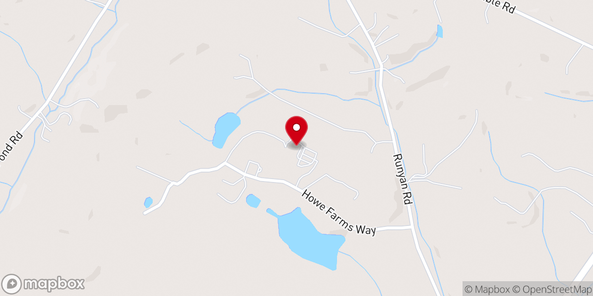Map showing location of The Vineyard Barn at Howe Farms