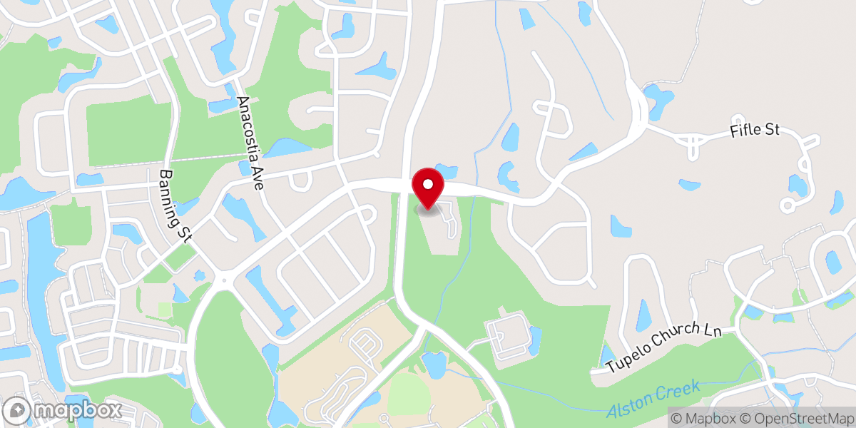 Map showing location of Palmetto Presbyterian Church