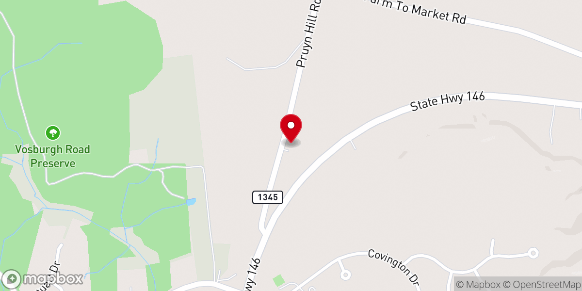 Map showing location of Halfmoon Church of Christ
