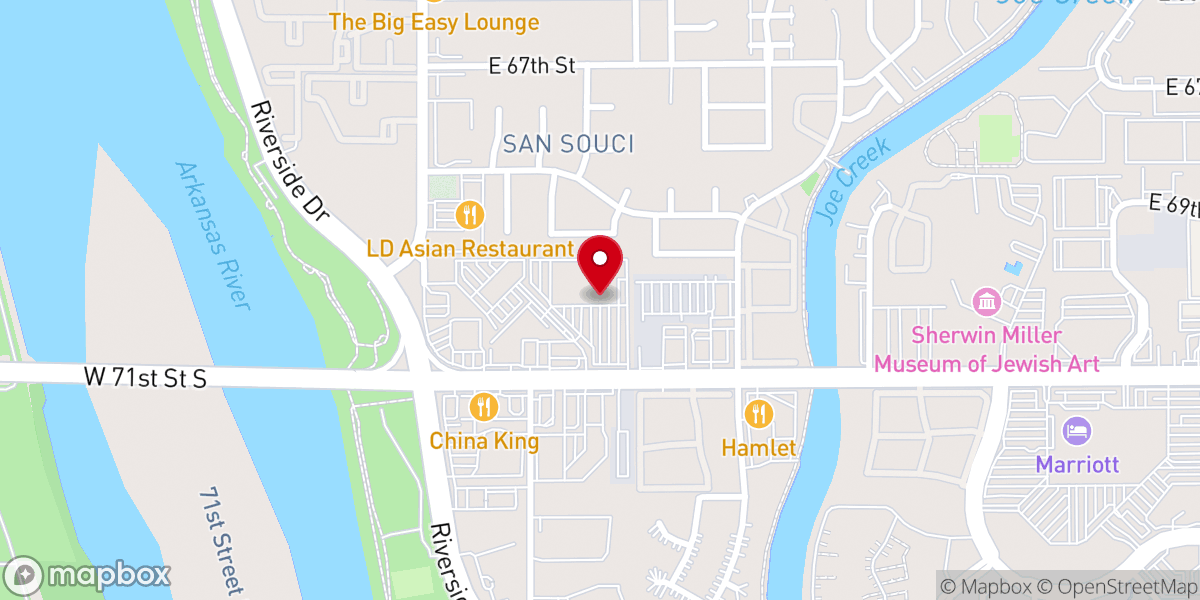 Map showing location of RiverGate Church