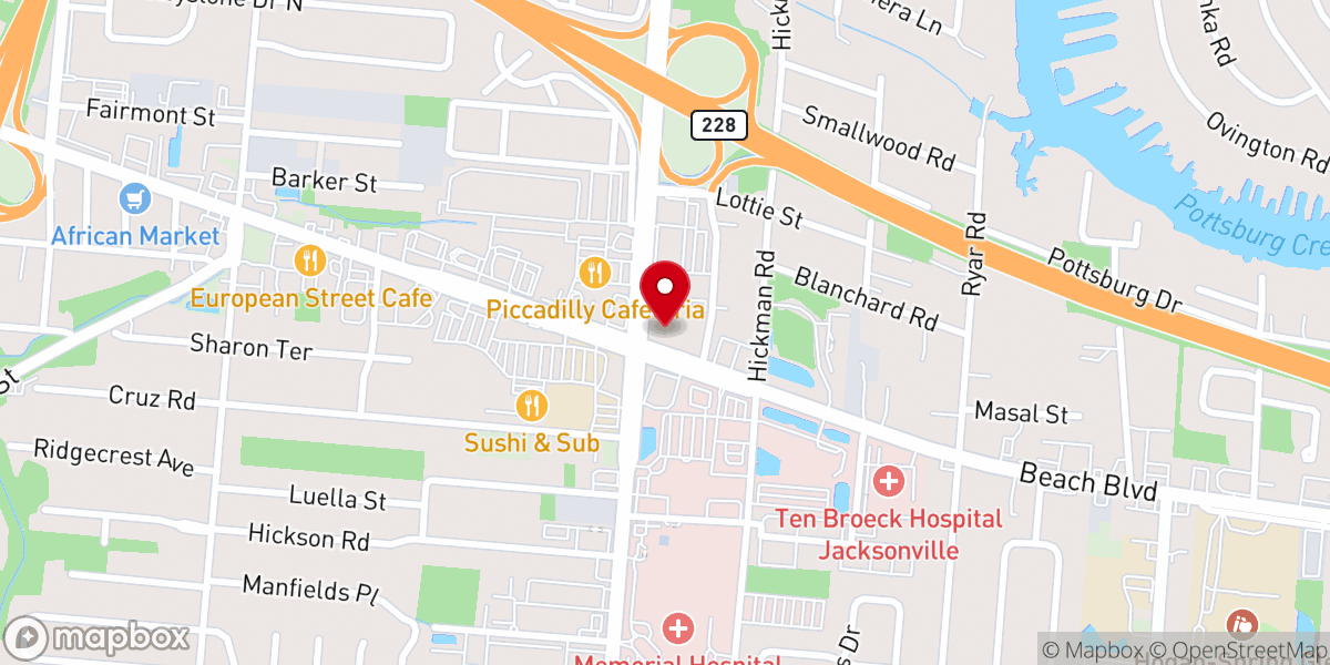 Map showing location of Spring Glen United Methodist Church