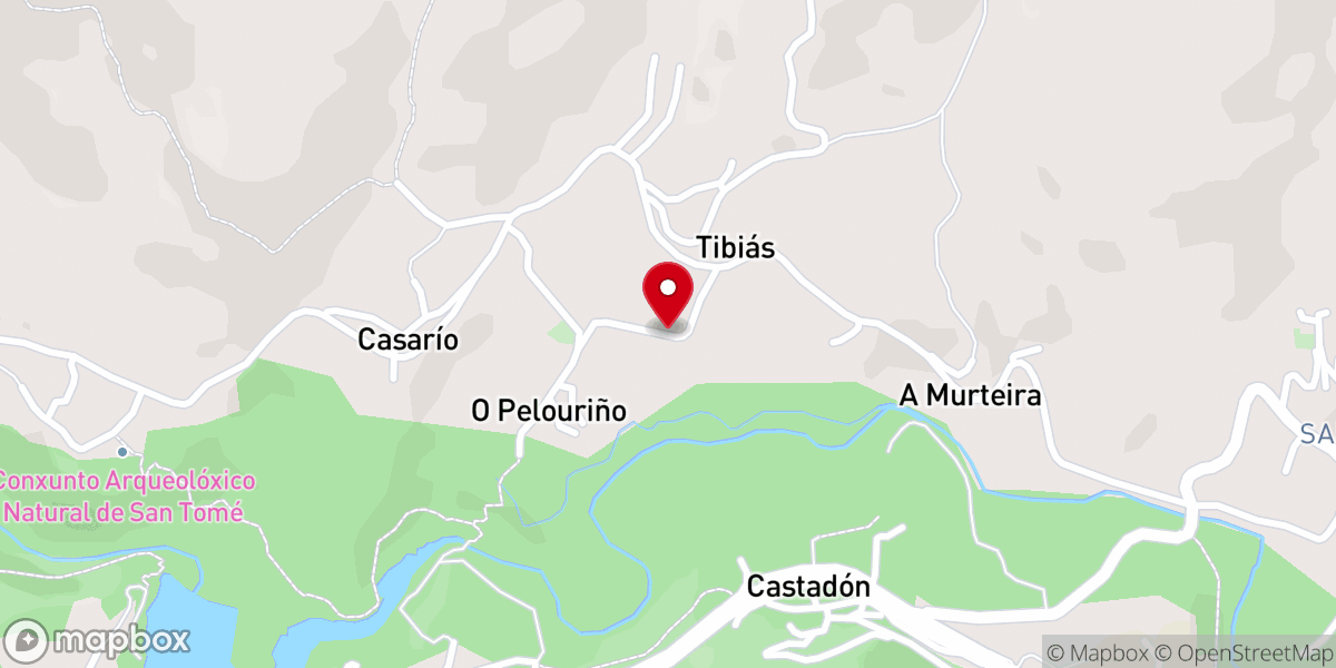 Map showing location of Parroquia de Tibiás