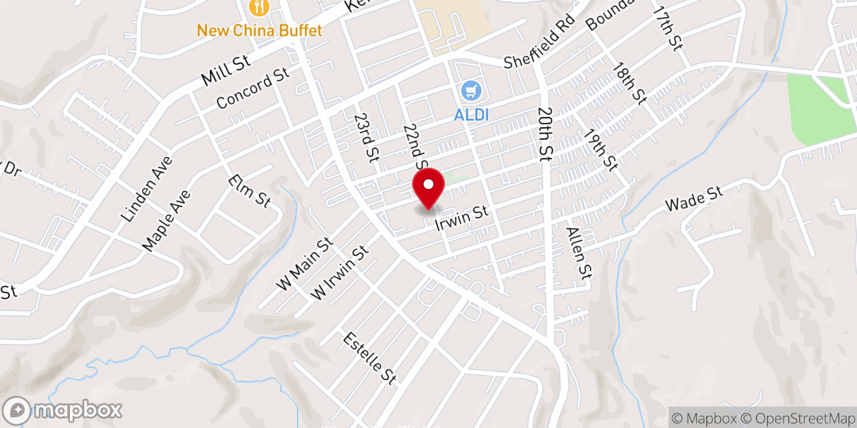 Map showing location of St. Elijah Serbian Orthodox Church