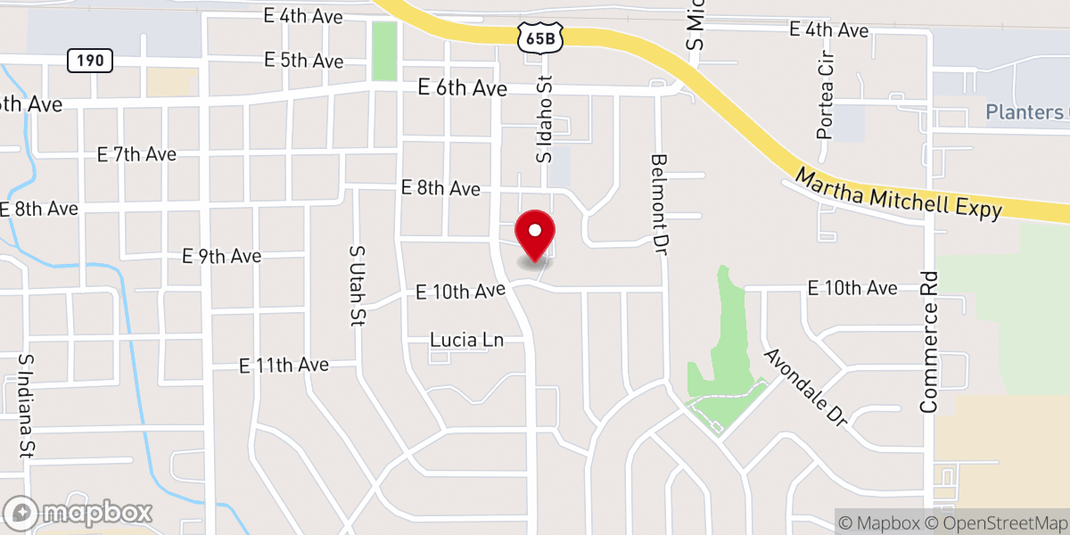 Map showing location of Grace Temple Missionary Baptist Church