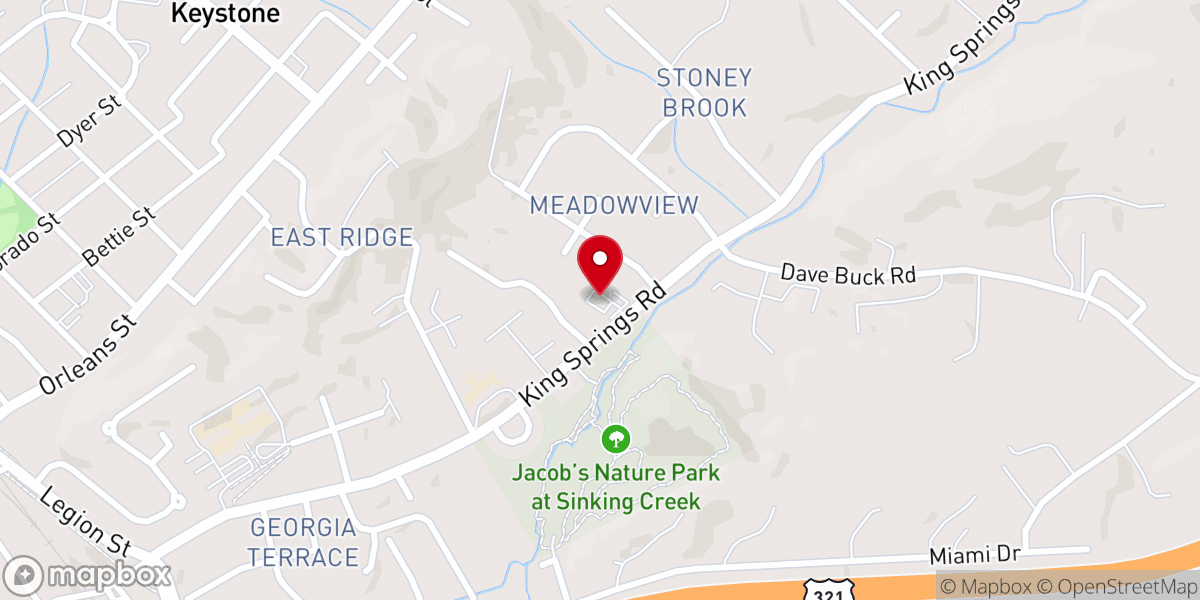 Map showing location of Rich Acres Freewill Baptist Church