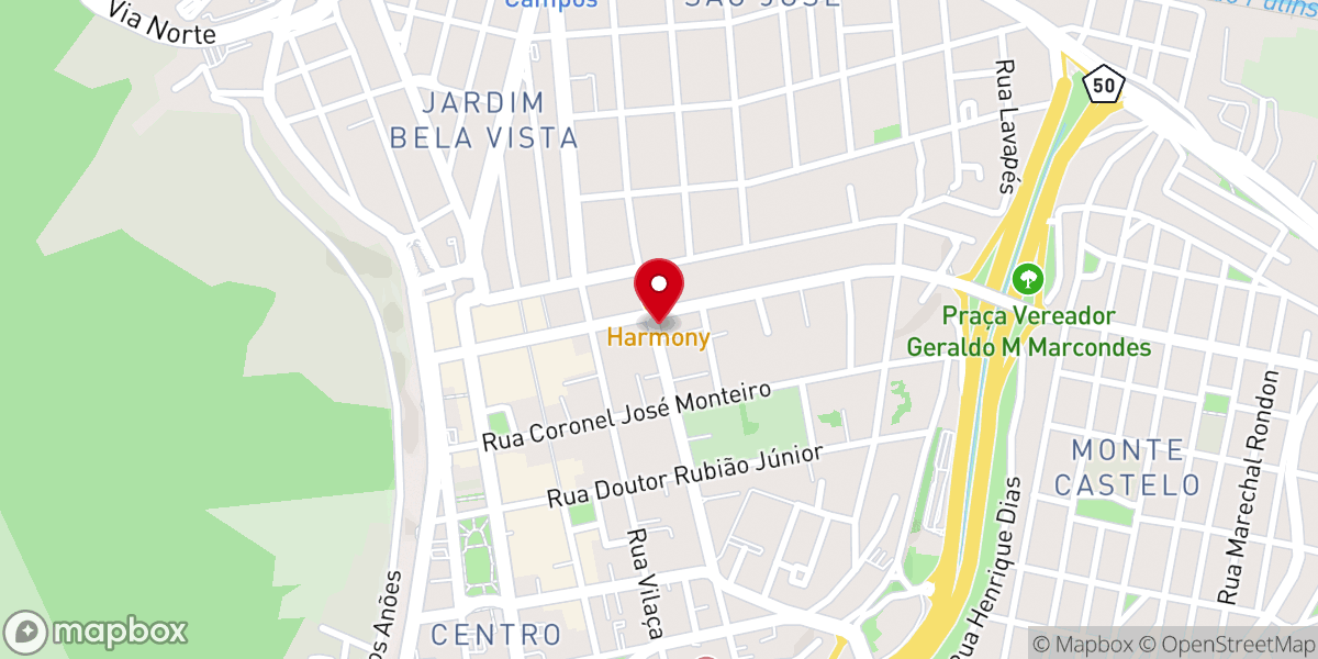 Map showing location of Igreja Presbiteriana de São José dos Campos