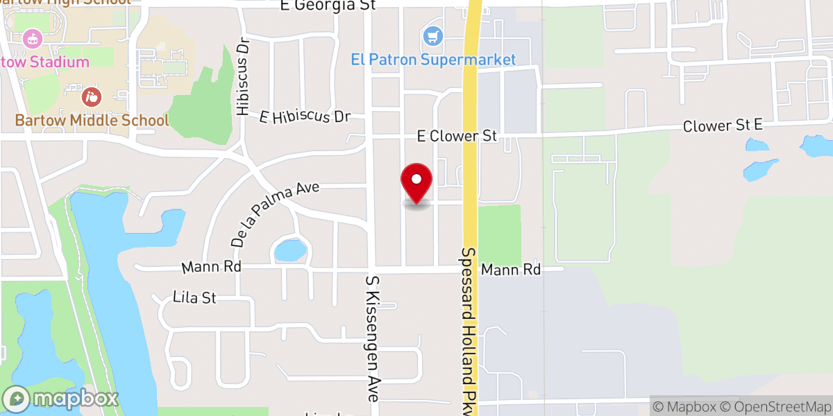 Map showing location of Bible Baptist Church