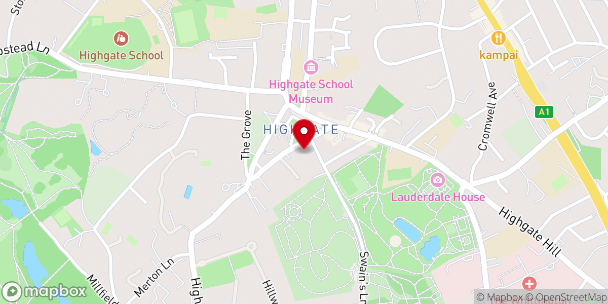 Map showing location of Pond Square Chapel