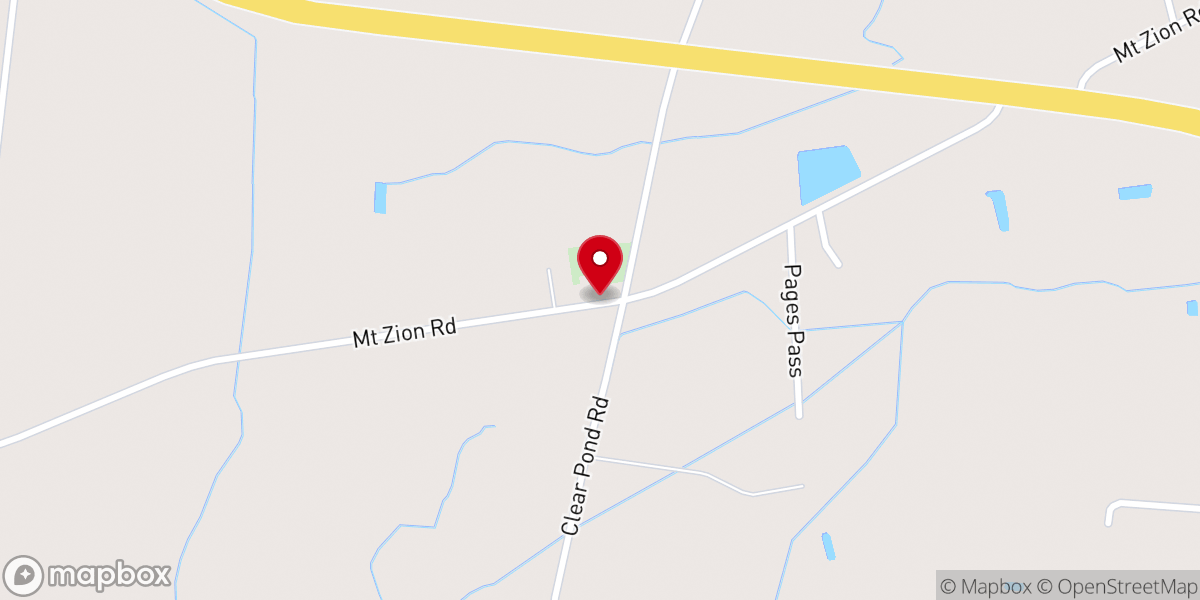 Map showing location of Mt Zion Baptist Church
