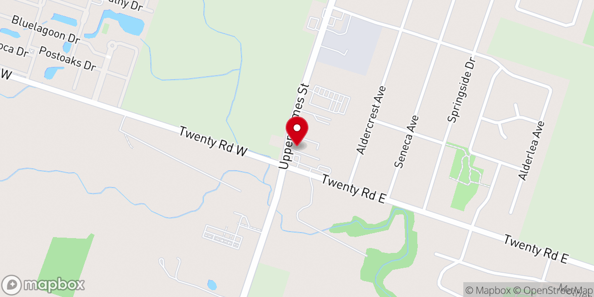 Map showing location of Hamilton Church of God
