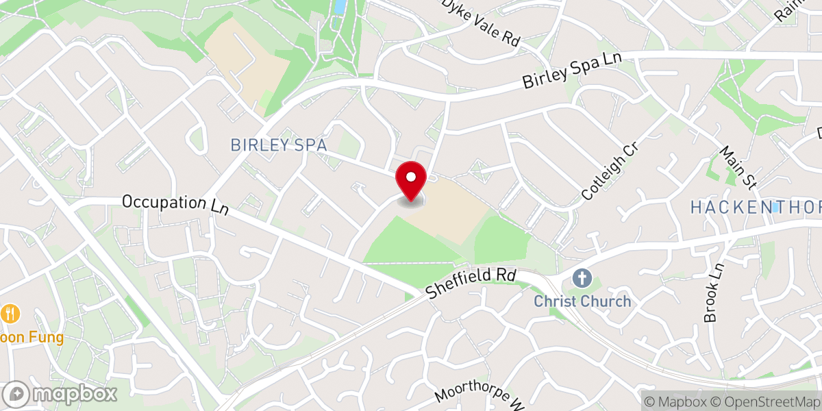 Map showing location of Our Lady of Lourdes Catholic Church