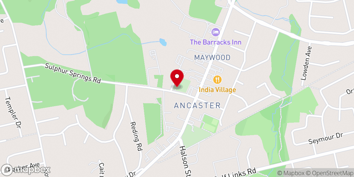 Map showing location of St. Andrews Presbyterian Church