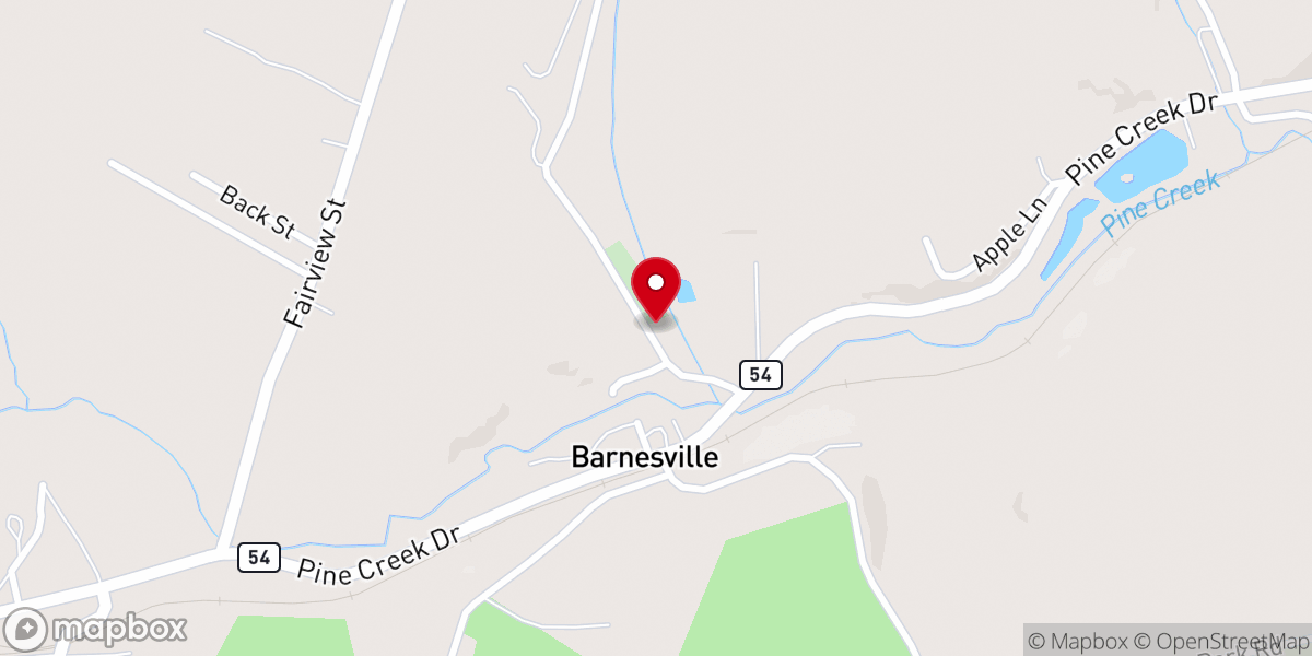 Map showing location of Bethany United Methodist Church
