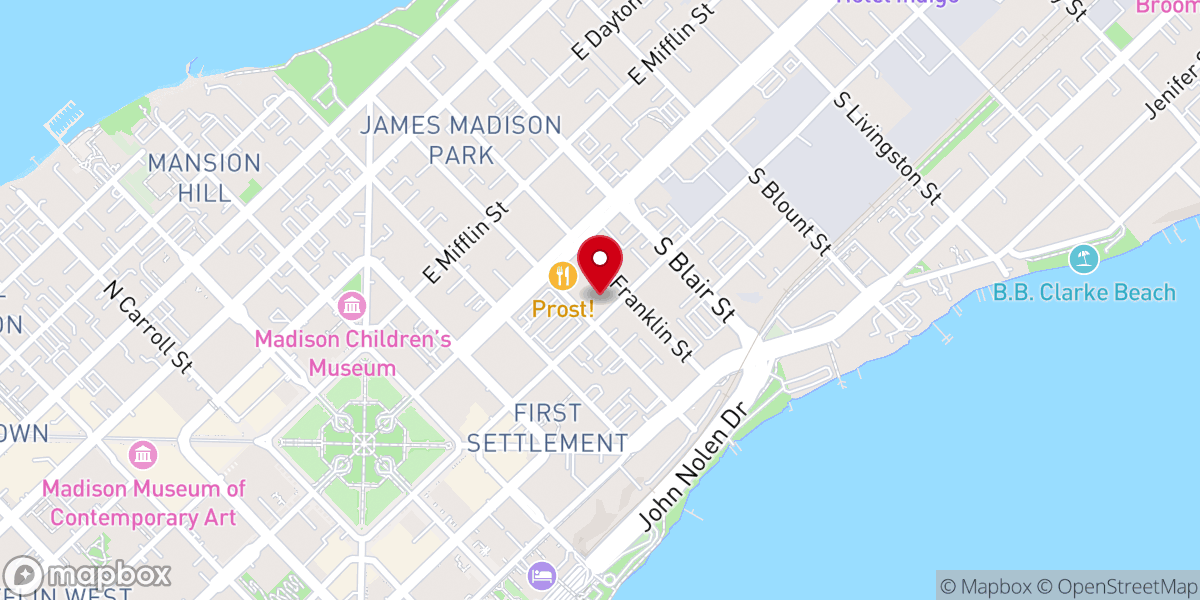 Map showing location of St. Patrick Catholic Church - St. Raphael Cathedral Parish
