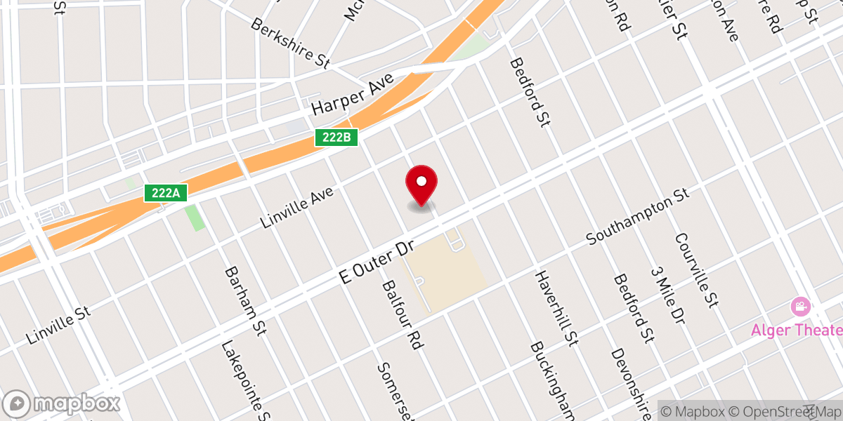 Map showing location of Bethany Lutheran Church