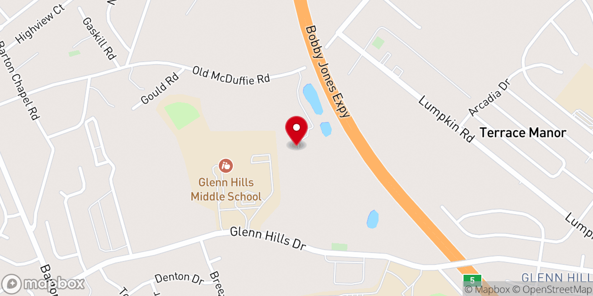 Map showing location of Living Word Christian Center