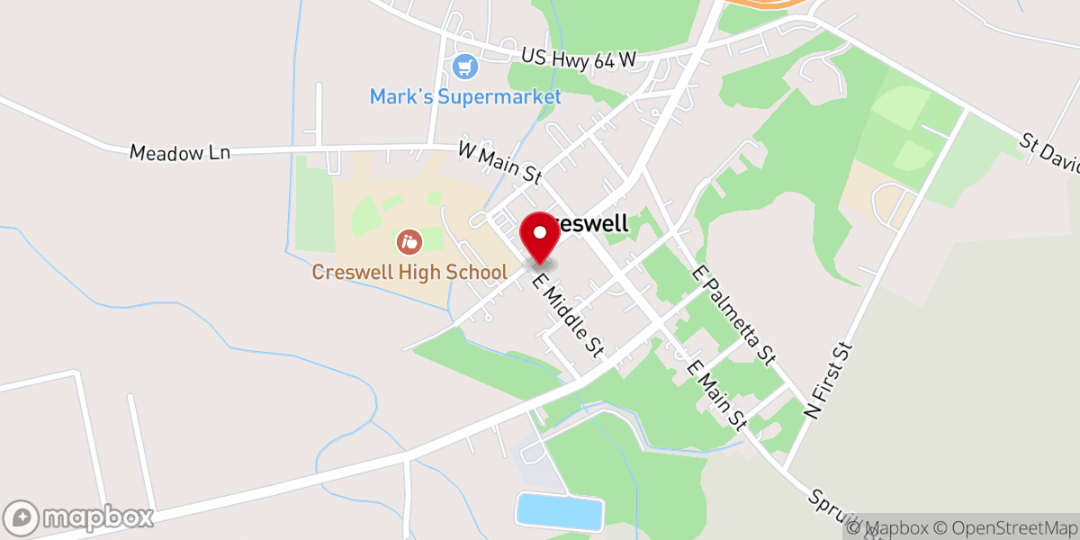 Map showing location of Christ Episcopal Church