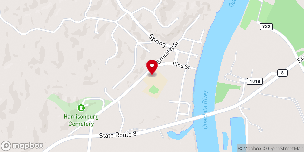 Map showing location of Harrisonburg Elementary School