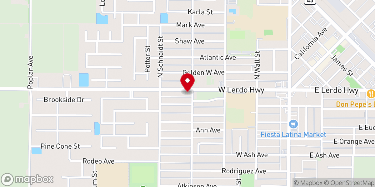 Map showing location of First Church of the Nazarene