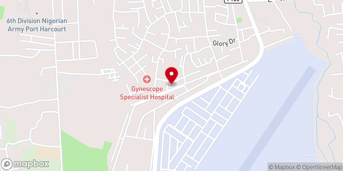 Map showing location of Diplomats' Assembly Port Harcourt, Nigeria