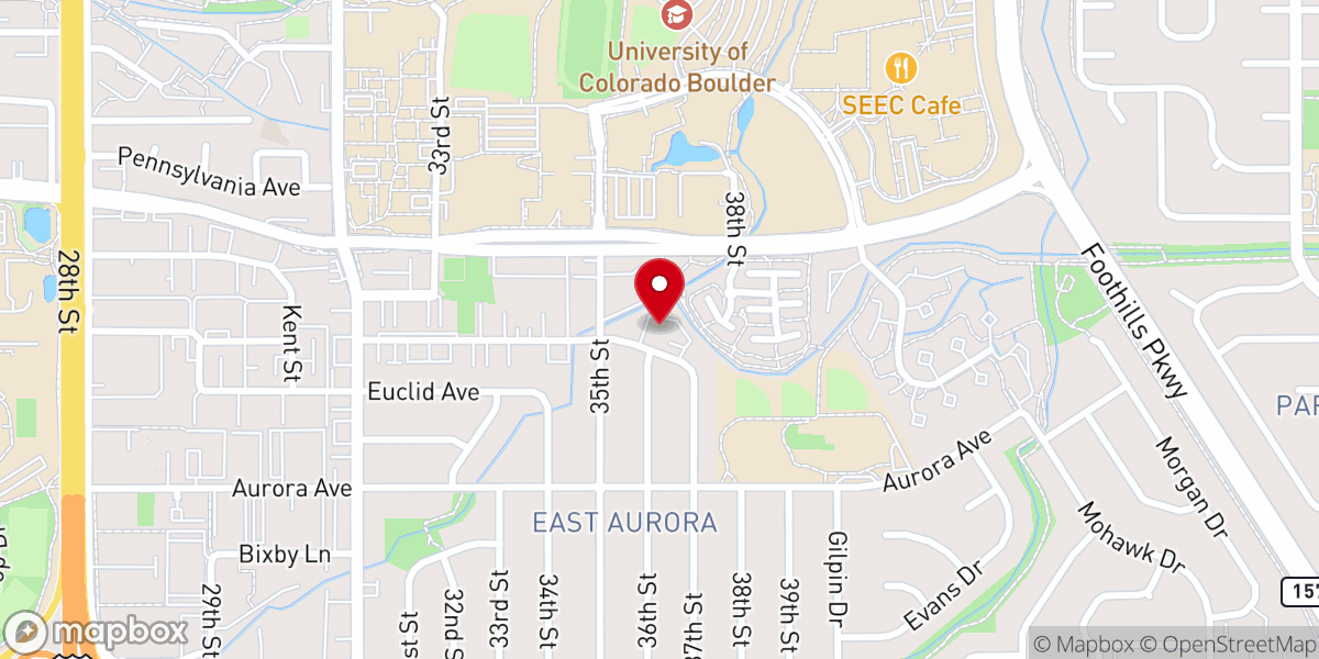 Map showing location of Boulder Korean Church