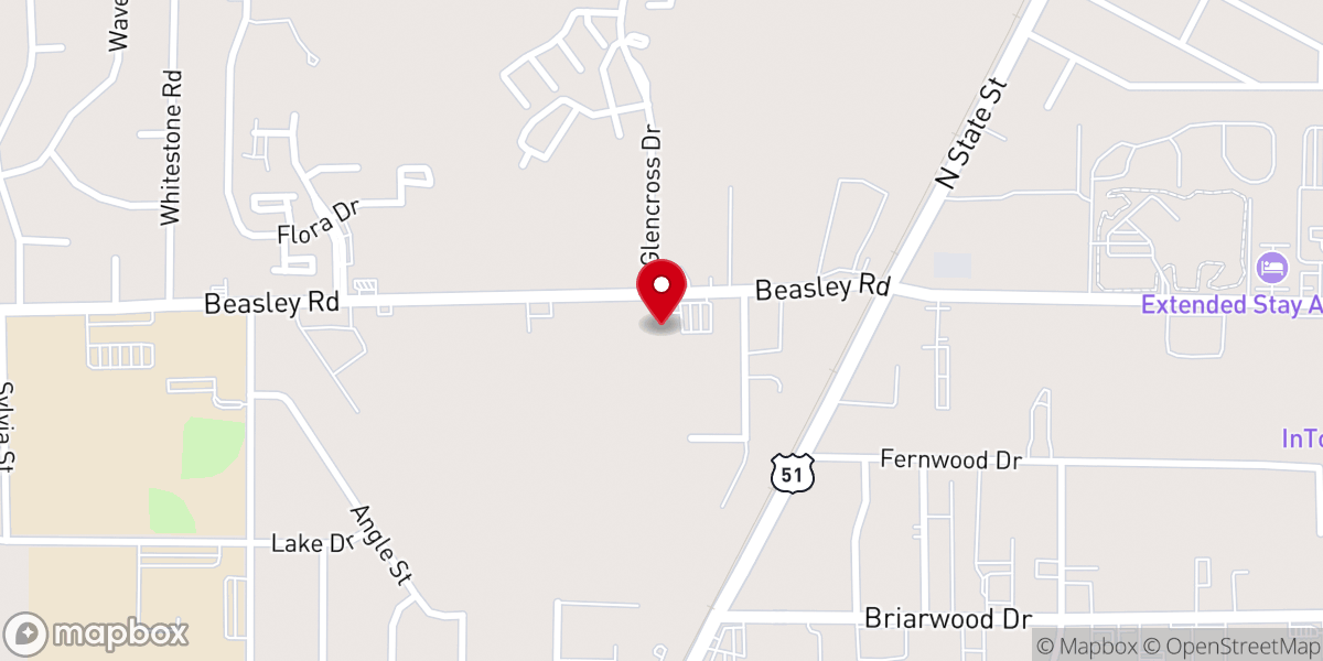 Map showing location of Stronger Hope Baptist Church