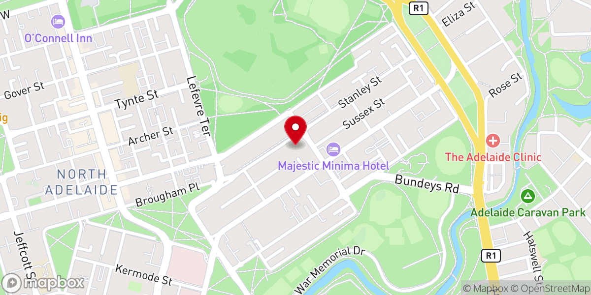 Map showing location of St Mary's Catholic Church