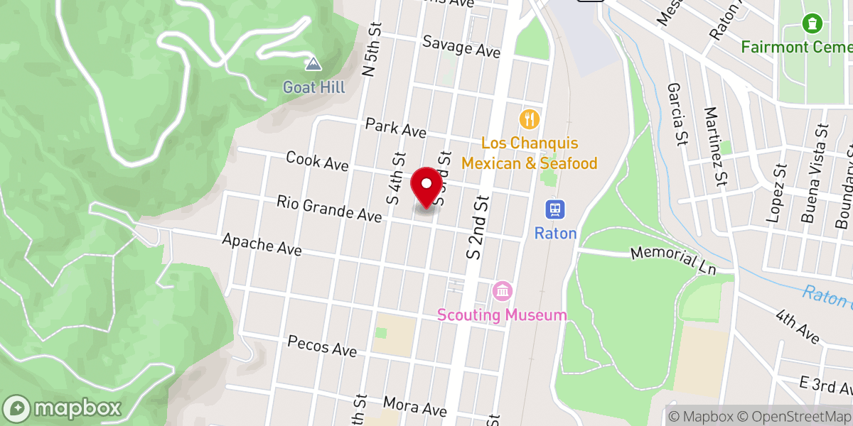 Map showing location of First Baptist Church