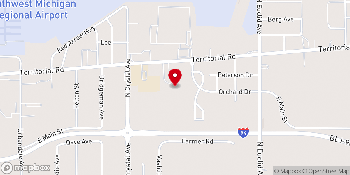 Map showing location of Full Gospel Tabernacle