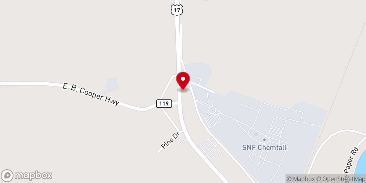 Map showing location of Riceboro Church of God