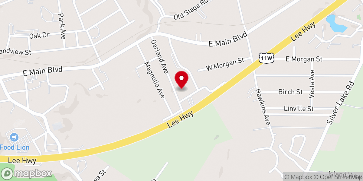 Map showing location of Homestead Shoppe