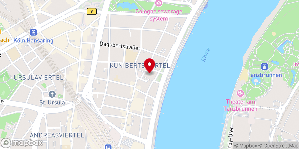 Map showing location of Basilika St. Kunibert