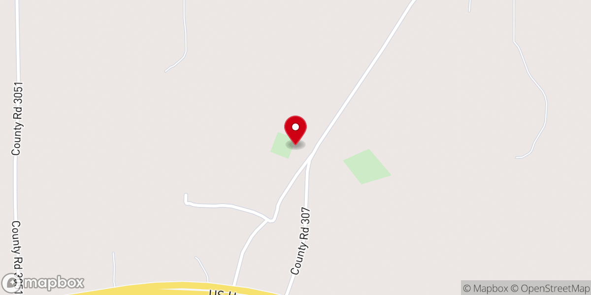 Map showing location of Mt. Olive Baptist Church