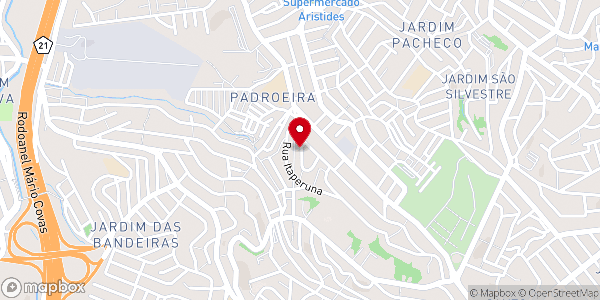 Map showing location of Comunidade Santa Teresinha / Paróquia Nossa Senhora Aparecida