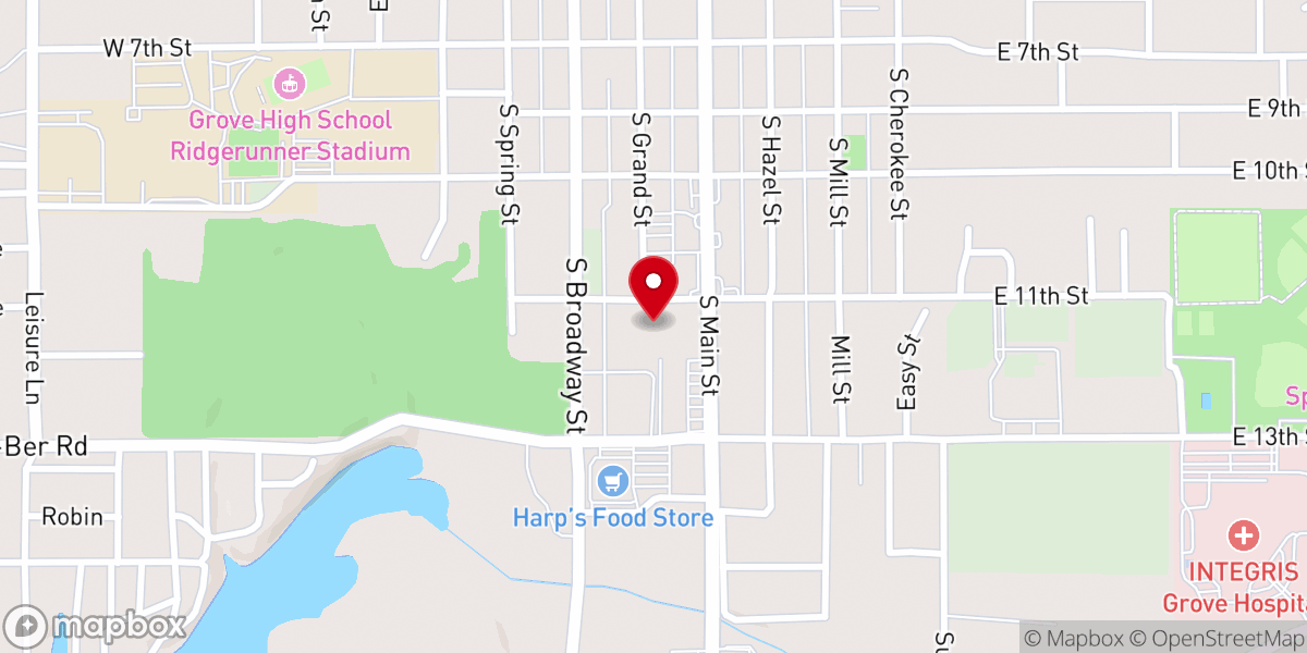 Map showing location of Grace Harbor Baptist Church