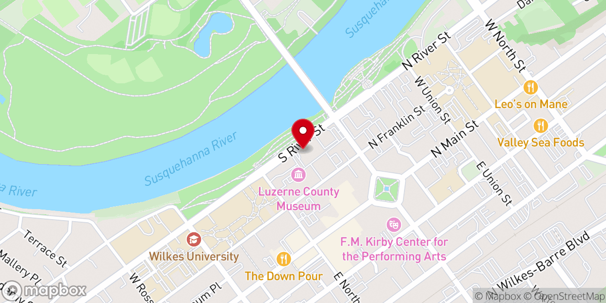 Map showing location of First Baptist Church