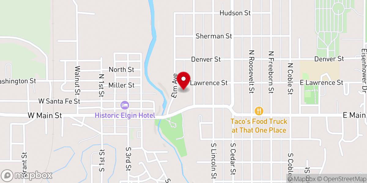 Map showing location of Marion Christian Church
