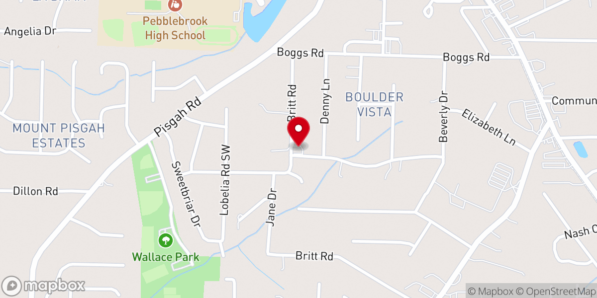 Map showing location of New Jerusalem Baptist Church