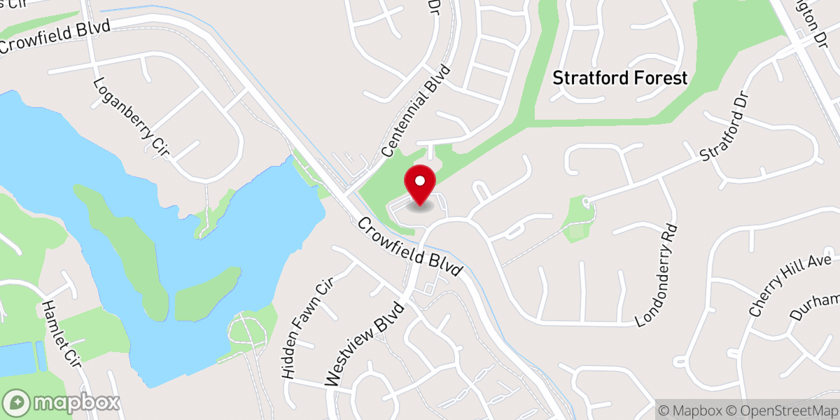 Map showing location of Peace Presbyterian Church